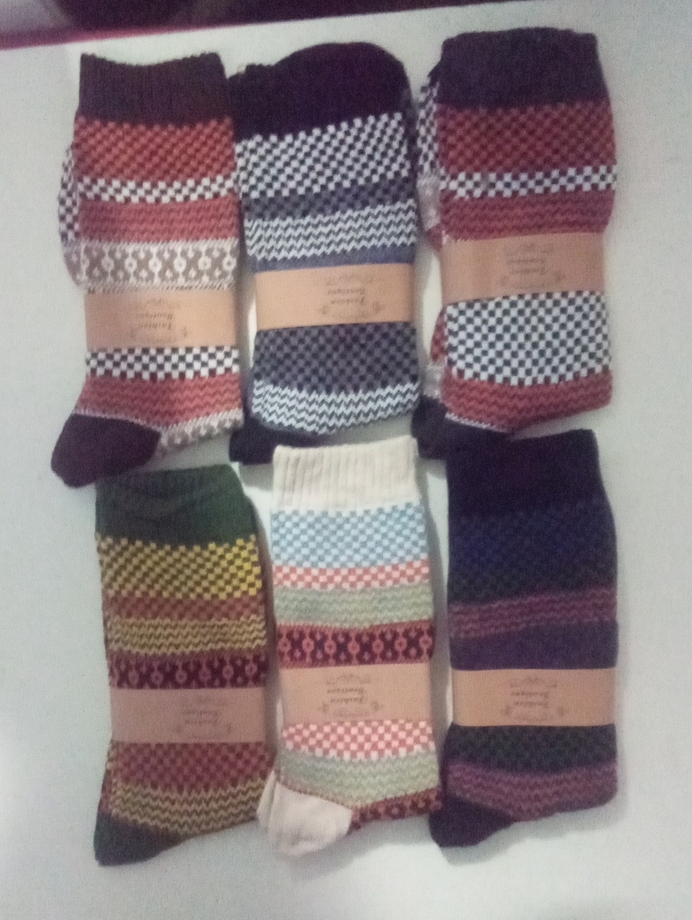 Lot Of 6 Pair Winter Crew Boot Socks New In Package
